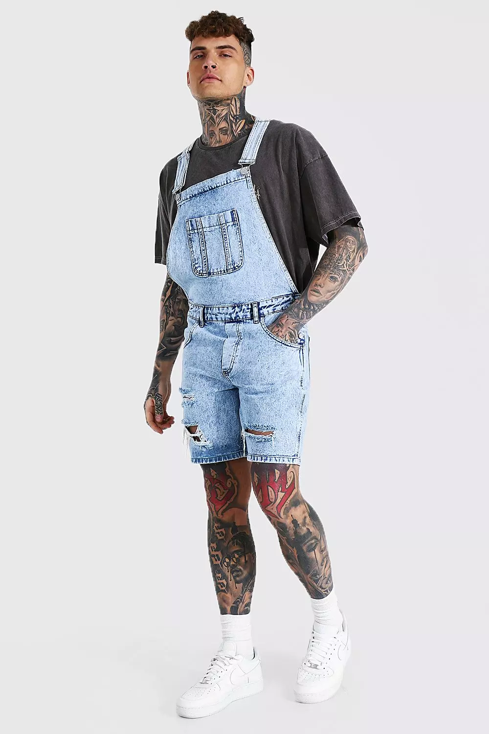 Mens overalls hot sale slim shorts